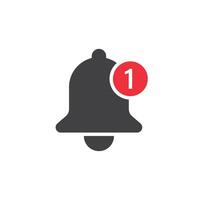 Notification bell icon in flat style. Incoming inbox message vector illustration on isolated background. Ringing bell sign business concept.