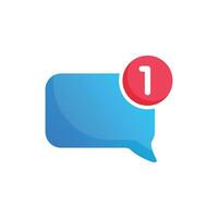 New message icon in flat style. Incoming inbox email vector illustration on isolated background. Bubble notification sign business concept.