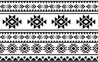 azteca sin costura modelo. alfombra textil impresión textura tribal diseño, geométrico símbolos para logo, tarjetas, tela decorativo obras. tradicional impresión vector ilustración. en negro y blanco antecedentes.