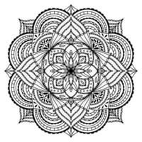 Mandala for Henna, Mehndi, tattoo, decoration, coloring book. Decorative round ornaments. Ethnic Oriental Circular ornament vector. Anti-stress therapy drawing vector