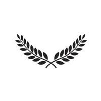 Victory branch award laurel wreath vector icon. Vintage winner laurel wreath leaf emblem.