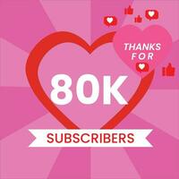 Thanks for 80k subscriber vector