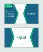 Medical Business Card Vector Design Template and Healthcare Services