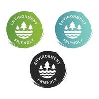 Show your commitment to environmental sustainability with this badge, a symbol of eco friendly practices. vector