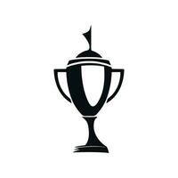 Trophy Icon Vector Illustration, Champion Cup Logo