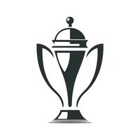 trofeo icono vector ilustración, campeón taza logo