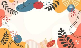 diseño banner marco flor primavera fondo con hermosa. fondo de flores para el diseño. fondo colorido con plantas tropicales. vector