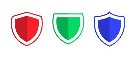 Shield icon vector in flat style. Protection sign symbol