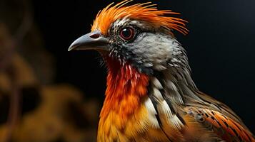 Close-up photo of a Quail looking any direction. Generative AI