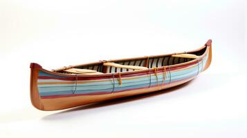 mostrando un 3d miniatura canoa. generativo ai foto