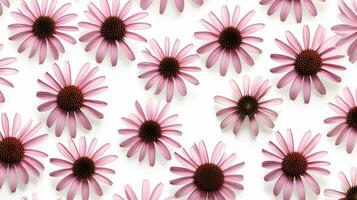 Echinacea flower patterned background. Flower texture background. Generative AI photo