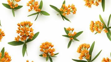 Butterfly Weed flower pattern background. Flower background texture. Generative AI photo