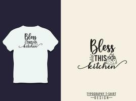 comida y cocina tipografía t camisa diseño vector