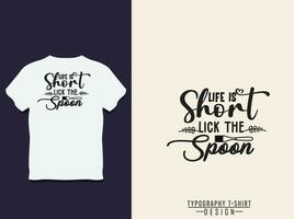 Food and kitchen typography t shirt design vector