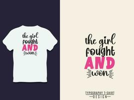 international day against breast cancer typography t shirt design vector