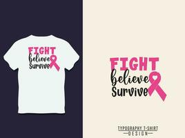 international day against breast cancer typography t shirt design vector