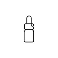 Serum Bottle Line Style Icon Design vector