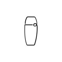 Deodorant Bottle Line Style Icon Design vector