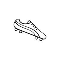 fútbol Zapatos línea estilo icono diseño vector