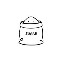 Sugar Bag Line Style Icon Design vector