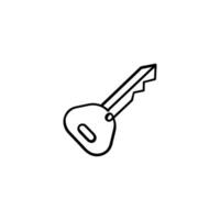 Key Line Style Icon Design vector