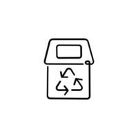 Recycle Bin Line Style Icon Design vector