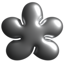 hologramme chrome symbole astérisque fleur étoile png