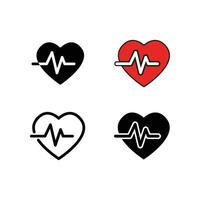 Cardiology pulse graph in line, flat Electrocardiograph monitor of cardio rhythm. Signal of Heart pulse in monitor. Heart beat. Heart rate icon. Vector illustration. Design on white background. EPS10