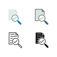 Paper and check mark in loop for project management. Signed approved document . Project complete. Technical checklist and Project Brief. Check icon.Vector illustration Design on white background EPS10 vector