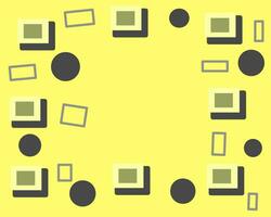 geometric background, abstract background illustration with square and round patterns, latest background design. vector