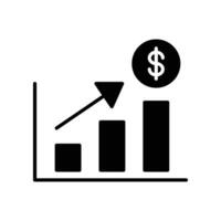 incrementar dinero crecimiento icono. Progreso márketing diagrama. lucro ganador análisis. salario informe. Delgado línea sencillo pictograma, carrera estilo. vector ilustración. diseño en blanco antecedentes. eps10