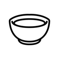 Empty bowl for kitchen utensil can be use for asian food style. Soup element in trendy line style symbol. Dishware equipment icon. Vector illustration. Design on white background. EPS10