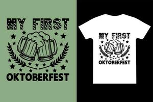 mi primero Oktoberfest t camisa diseño Oktoberfest t camisa diseño vector