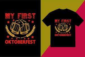 mi primero Oktoberfest t camisa diseño Oktoberfest camiseta diseño vector