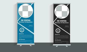 Roll Up Banner Template Design vector