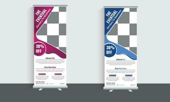 Roll Up Banner Template Design vector