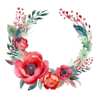 Aquarell Blumen- Blume Design, Aquarell Blume Vereinbarungen Blumen, Aquarell Blume Design, Blume Sublimation Blumen- Clip Art, Blume Strauß, Hochzeit Dekoration, ai generiert png