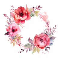 Aquarell Blumen- Blume Design, Aquarell Blume Vereinbarungen Blumen, Aquarell Blume Design, Blume Sublimation Blumen- Clip Art, Blume Strauß, Hochzeit Dekoration, ai generiert png