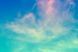 beautiful soft vintage colorful clouds  on the blue sky perfect for the background,rainy season photo