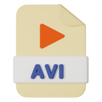 avi filename extension 3d icon png