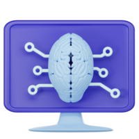 3d computer and ai icon png