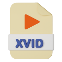 xvid Dateiname Erweiterung 3d Symbol png