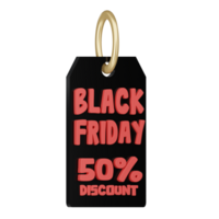 Black Friday discount  3D icon png