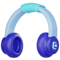 3d ai headphone icon png