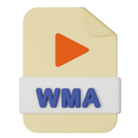 wma filename extension 3d icon png