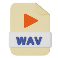 wav filename extension 3d icon png