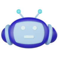 3d artificial inteligencia robot icono png