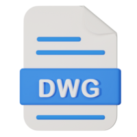 dwg nome do arquivo extensão 3d ícone png