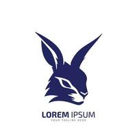 minimal and abstract logo of rabbit icon hare vector silhouette isolated design art