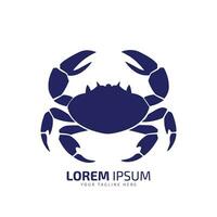 minimal and abstract logo of crab icon crab vector silhouette isolated art